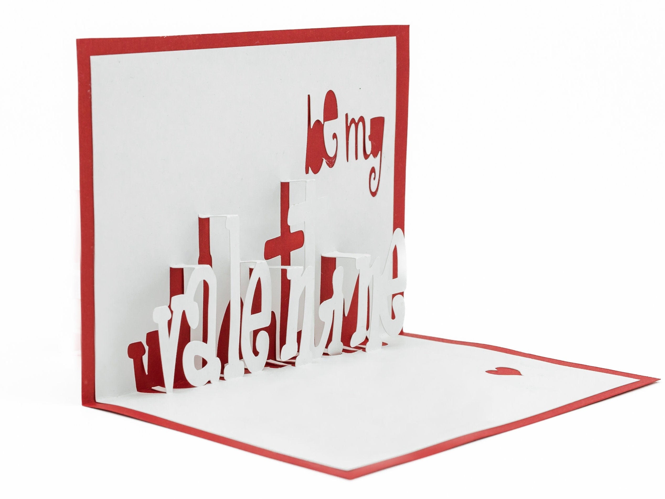 Be My Valentine 3D Pop Up Card: Romantic Handcrafted Keepsake for Your Special Someone | Customizable Gift