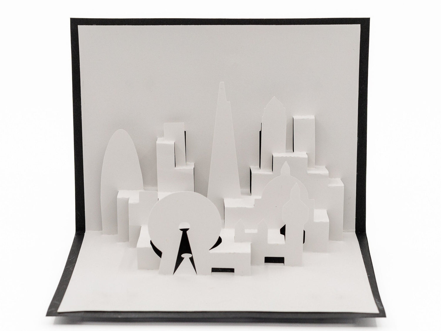 London Skyline 3D Pop-Up Card: Handcrafted Cityscape Art featuring Tower Bridge, St. Paul&