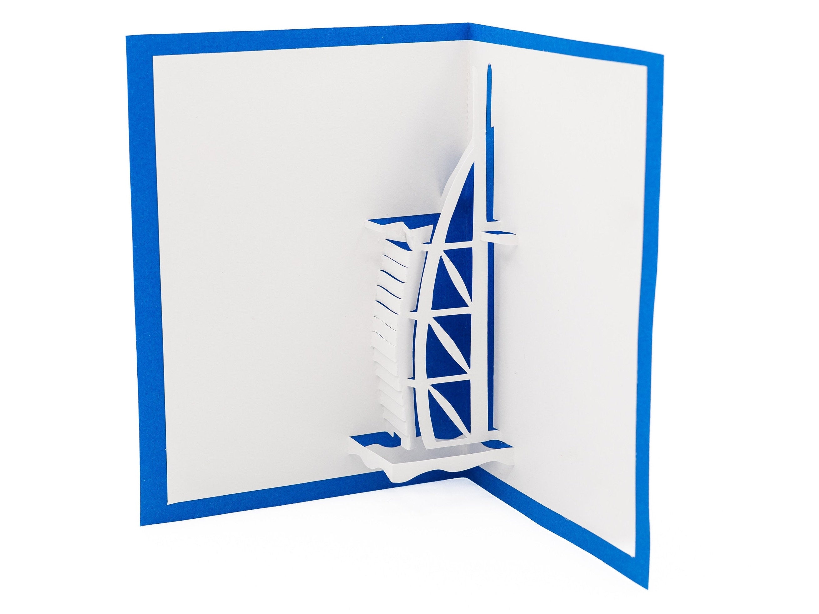 Burj Al Arab Hotel 3D Pop Up Card: Exquisite Dubai Landmark Souvenir & Unique Architectural Gift United Arab Emirates,