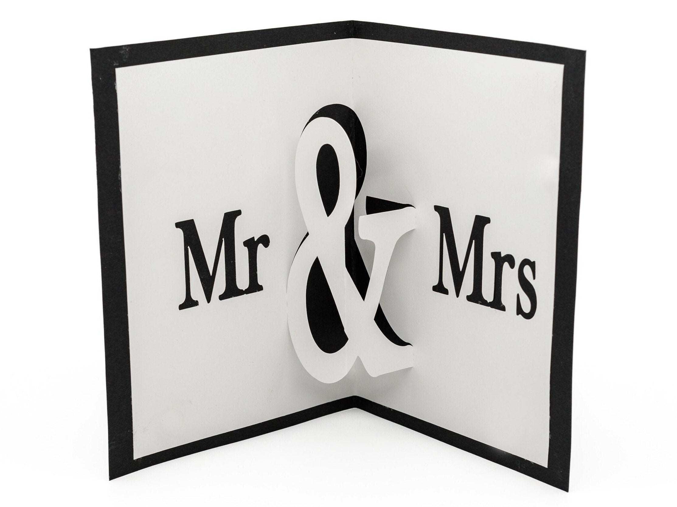 Mr & Mrs Elegant 3D Pop-Up Wedding Card: Handcrafted Keepsake for Anniversary, Engagement Love Celebration