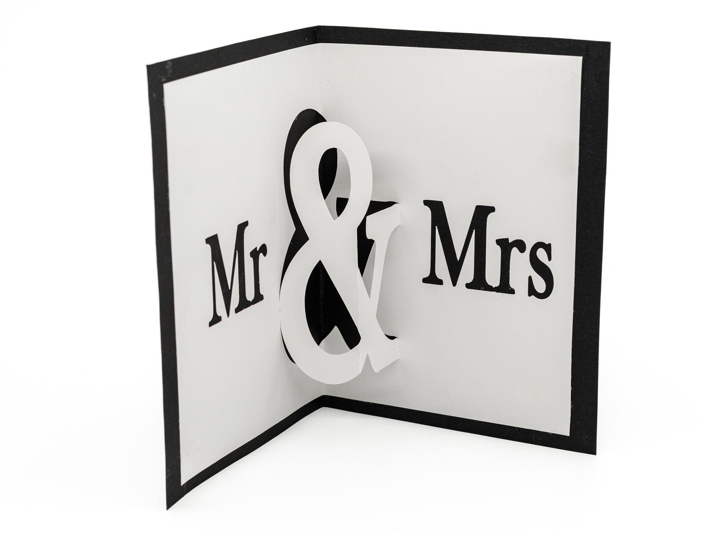 Mr & Mrs Elegant 3D Pop-Up Wedding Card: Handcrafted Keepsake for Anniversary, Engagement Love Celebration