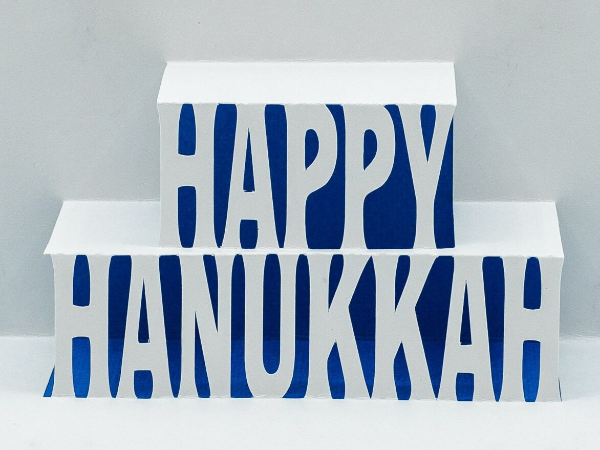 Happy Hanukkah 3D Pop Up Card: Unique Jewish Holiday Greeting for Chanukah Celebrations