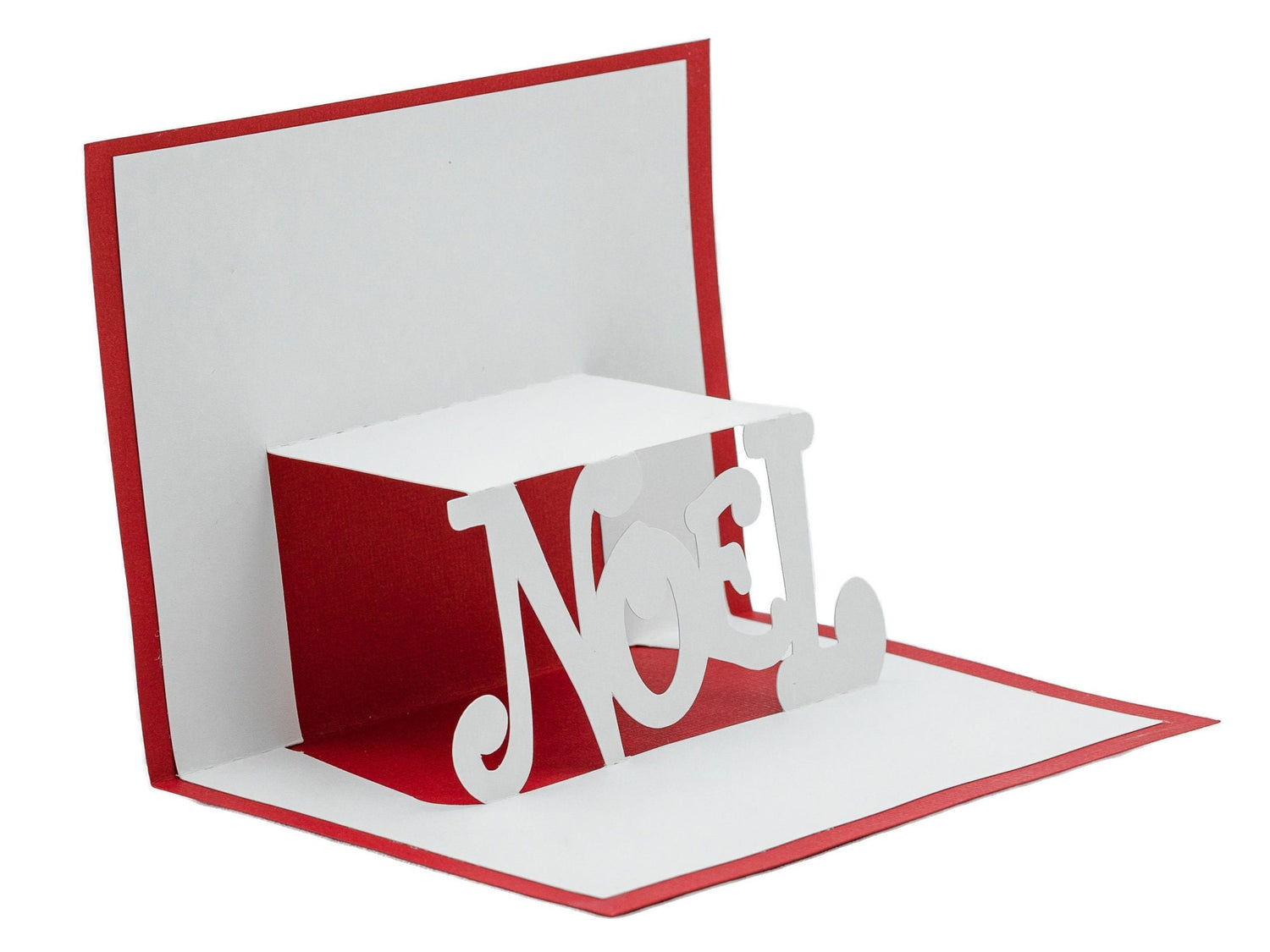 Noel Modern 3D Pop-Up Christmas Card: Minimalist Greeting, Handmade Paper Art Holiday Decor Gift