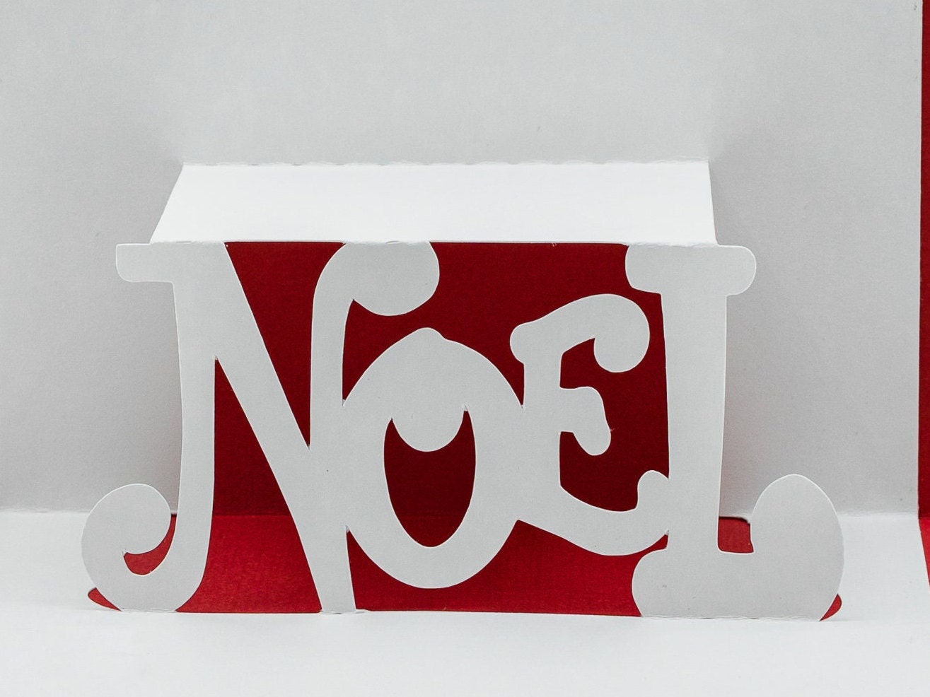 Noel Modern 3D Pop-Up Christmas Card: Minimalist Greeting, Handmade Paper Art Holiday Decor Gift