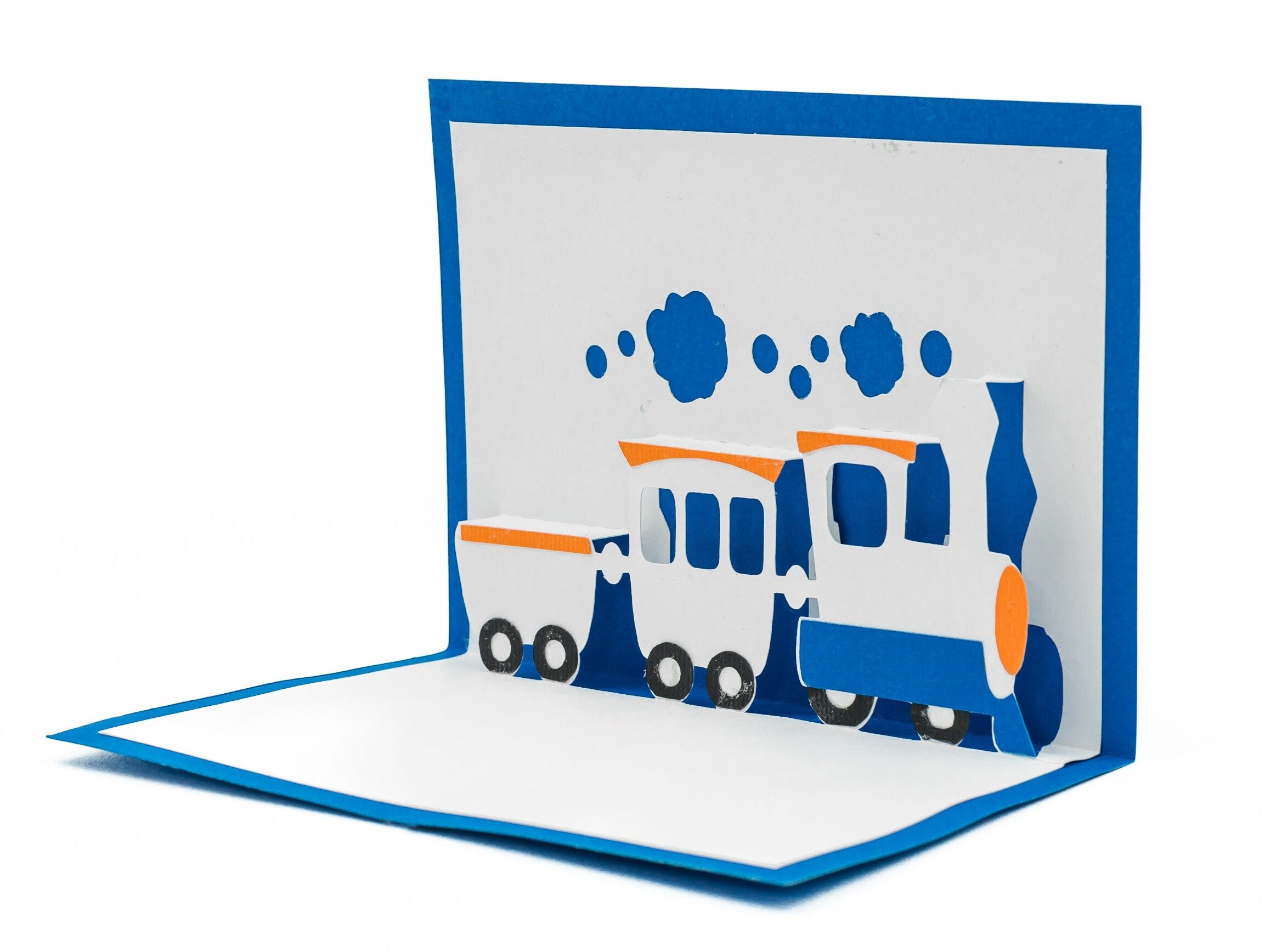 Train Pop Up Card Handmade : Customizable Birthday Surprise for Kids, Choo-Choo Adventure Greeting