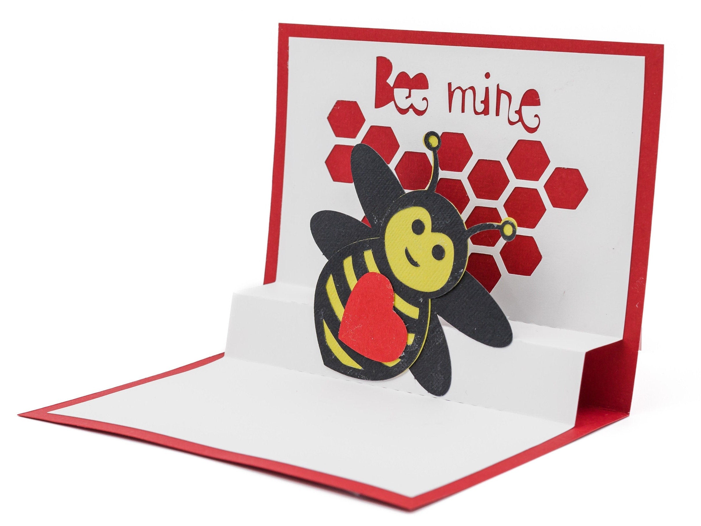 Beekeeper Pop Up Valentine Card with Adorable Design - Unique Gift for Honey Lovers and Sweethearts, Apiary Apiarist