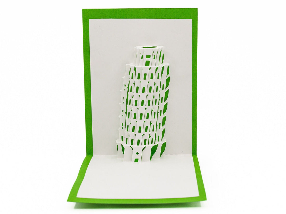 Leaning Tower of Pisa 3D Pop Up Greeting Card, Italian Architecture Card, Travel Keepsake, Architectural Decor, Souvenir