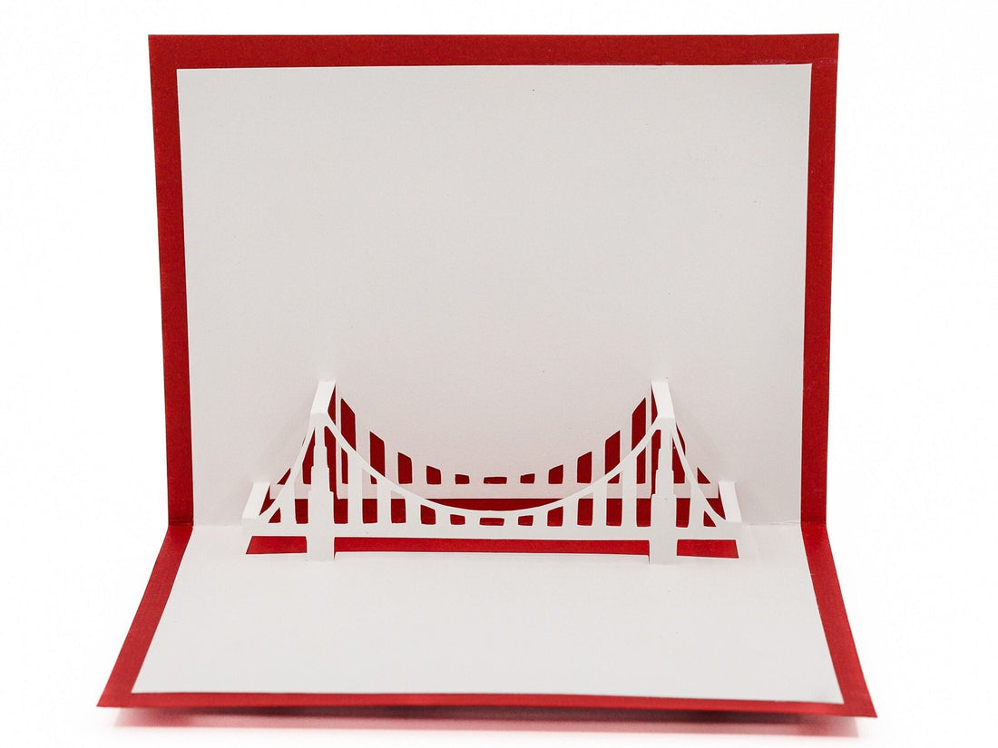 Golden Gate Bridge 3D Pop-Up Greeting Card: San Francisco Landmark Keepsake for Birthdays & Special Occasions