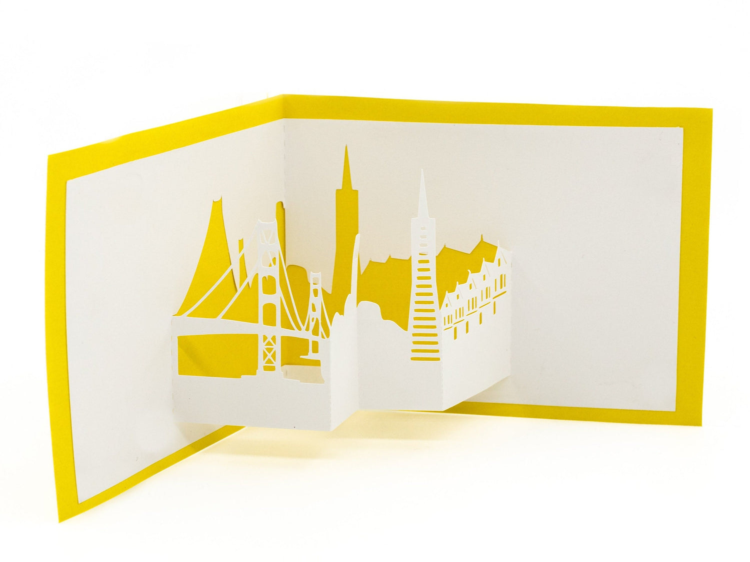 San Francisco Skyline 3D Pop Up Card: Golden Gate Bridge, Transamerica Pyramid, Cityscape Art