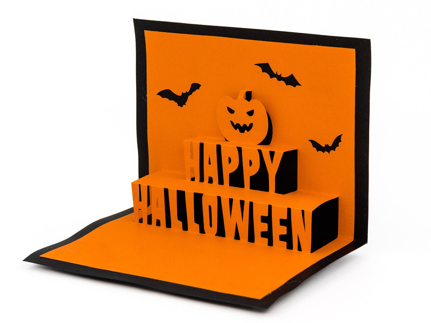 Happy Halloween Spooky 3D Pop Up Card: Bats, Jack-o&