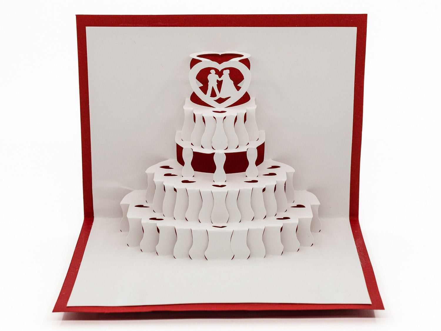 Wedding Cake Elegant 3D Pop Up Card: Unique Engagement Gift for Couples, Newlyweds & Anniversary