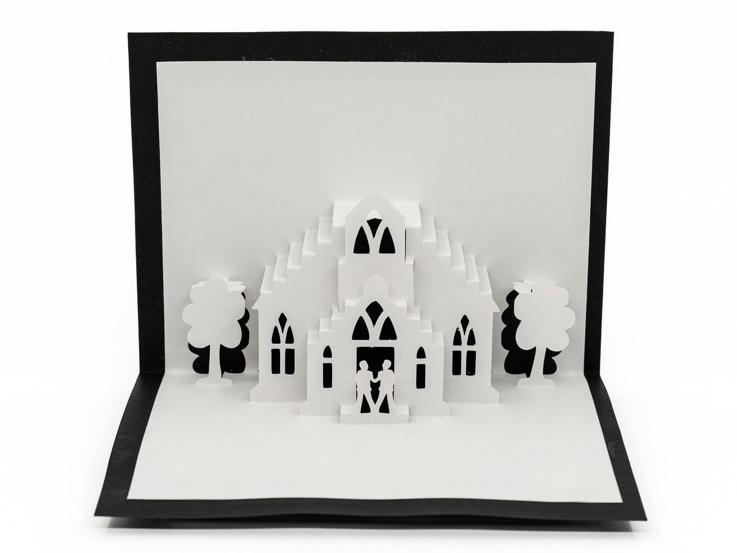 Gay Wedding Chapel 3D Pop Up Card Mr & Mr, LGBTQ Wedding Congratulations, Same Sex Couple, Two Grooms, Rainbow Love