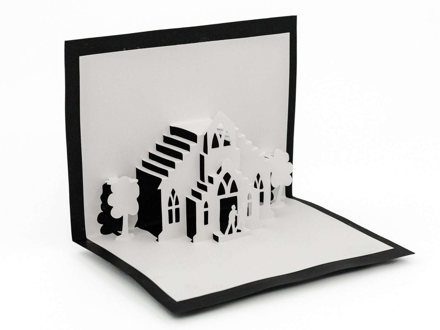 Gay Wedding Chapel 3D Pop Up Card Mr & Mr, LGBTQ Wedding Congratulations, Same Sex Couple, Two Grooms, Rainbow Love
