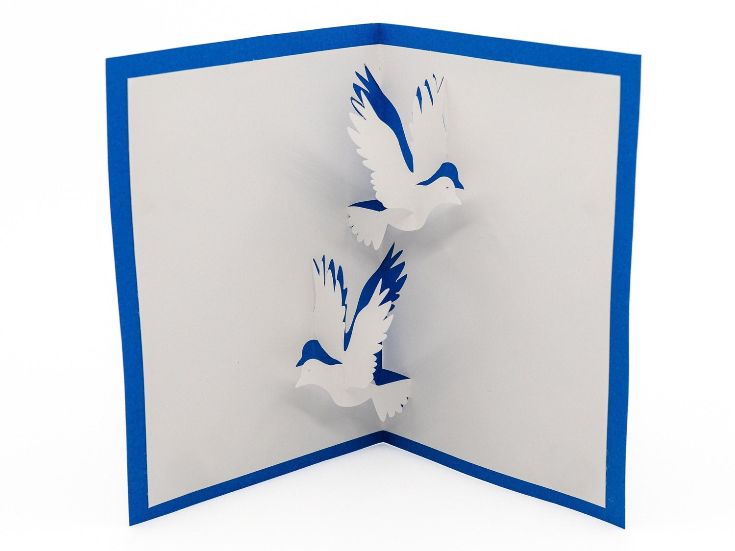Dove Peaceful 3D Pop Up Greeting Card - Handmade Blank Card Peace Symbol for Sympathy, Baptism, Friendship, Animal Lovers