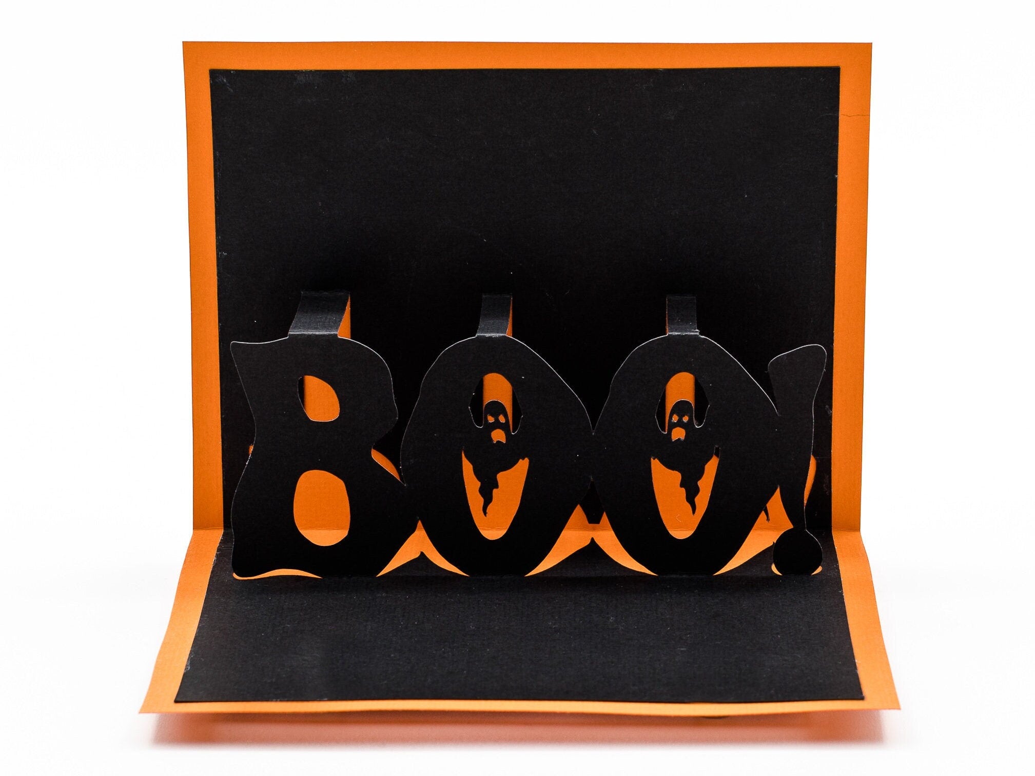 Boo Ghost Spooky 3D Pop Up Halloween Card - Trick or Treat Keepsake Greeting for Festive Celebrations