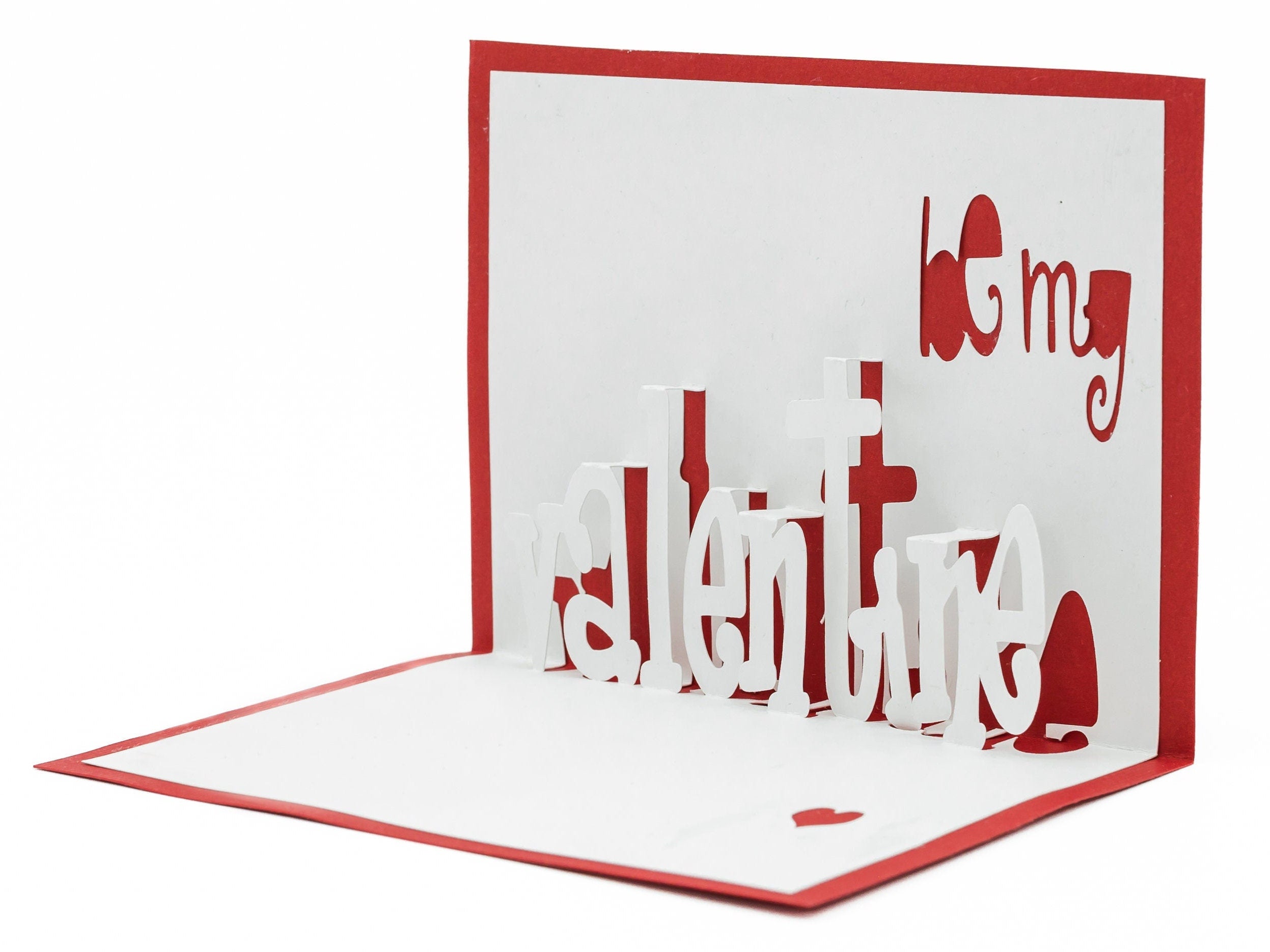 Be My Valentine 3D Pop Up Card: Romantic Handcrafted Keepsake for Your Special Someone | Customizable Gift