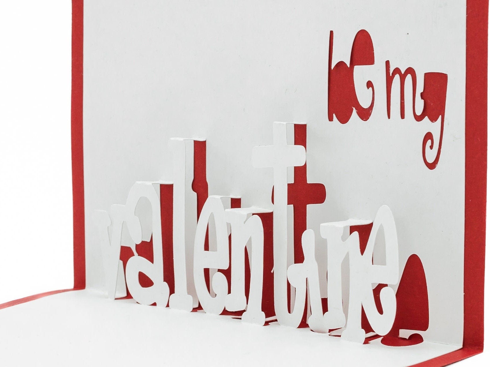 Be My Valentine 3D Pop Up Card: Romantic Handcrafted Keepsake for Your Special Someone | Customizable Gift