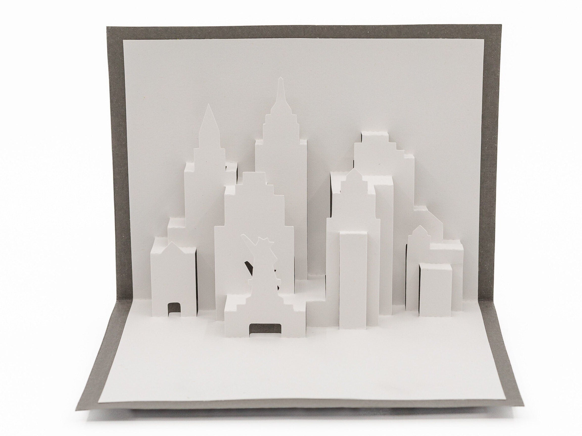 New York City Skyline Pop Up Greeting Card, 3D Cityscape Design, Statue of Liberty, Empire State, Unique Gift, City Travel Souvenir