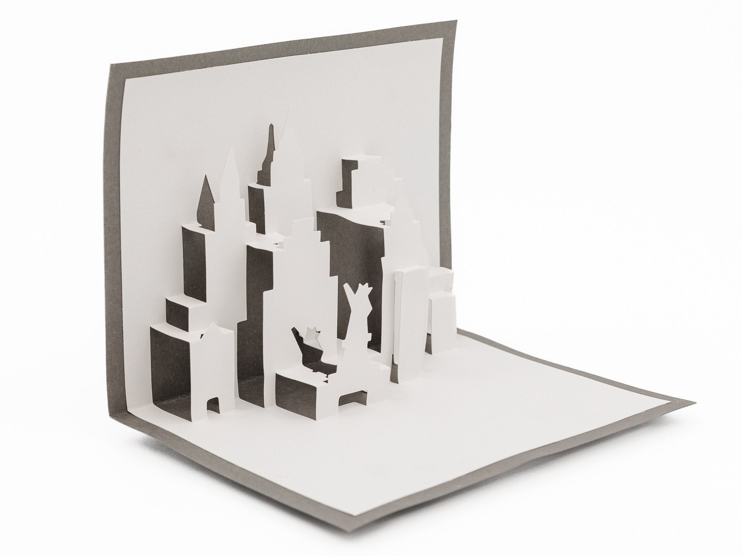 New York City Skyline Pop Up Greeting Card, 3D Cityscape Design, Statue of Liberty, Empire State, Unique Gift, City Travel Souvenir