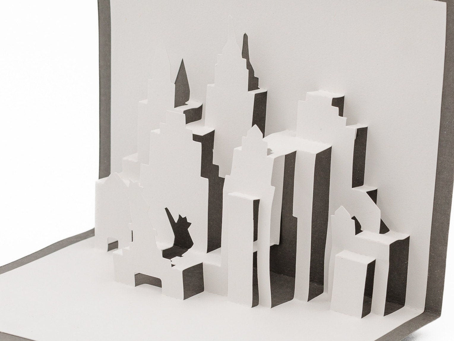 New York City Skyline Pop Up Greeting Card, 3D Cityscape Design, Statue of Liberty, Empire State, Unique Gift, City Travel Souvenir