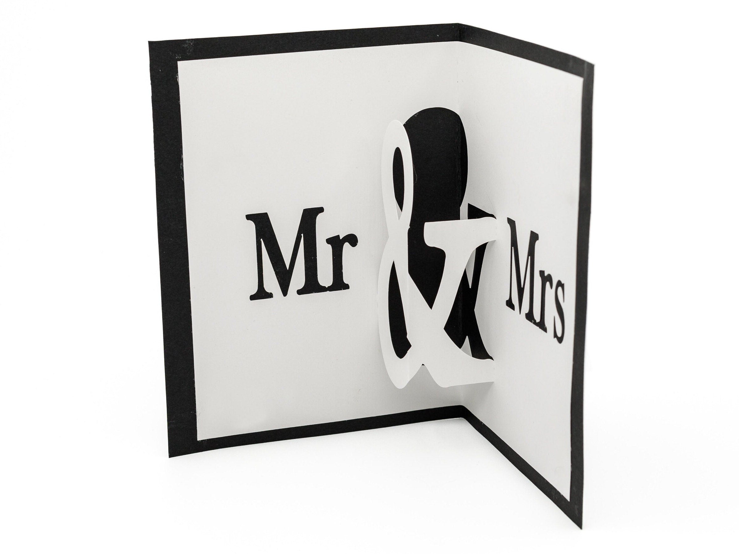 Mr & Mrs Elegant 3D Pop-Up Wedding Card: Handcrafted Keepsake for Anniversary, Engagement Love Celebration