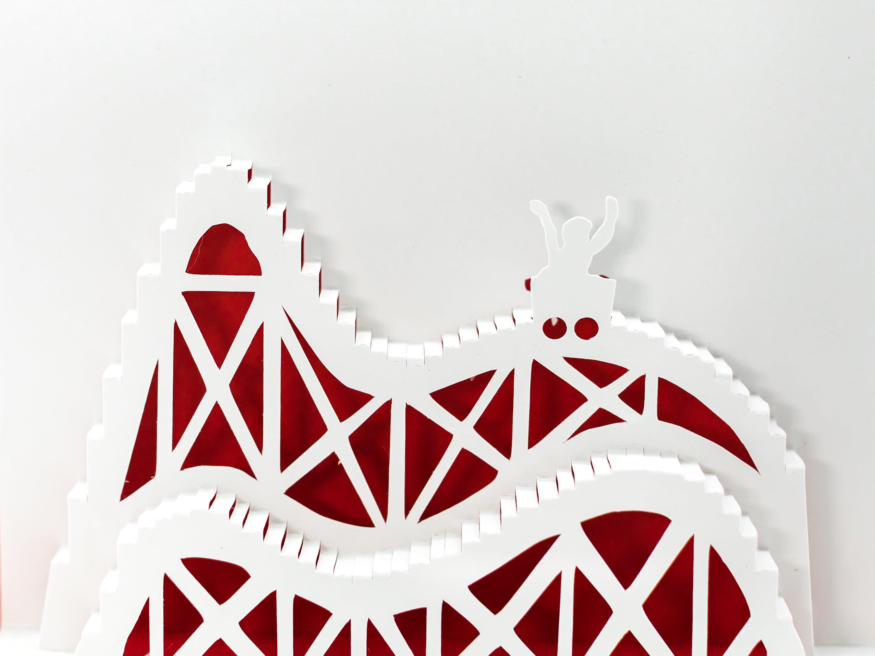 Roller Coaster 3D Pop Up Greeting Card: Amusement Park Decor, Custom Message, Theme Park Enthusiast Gift