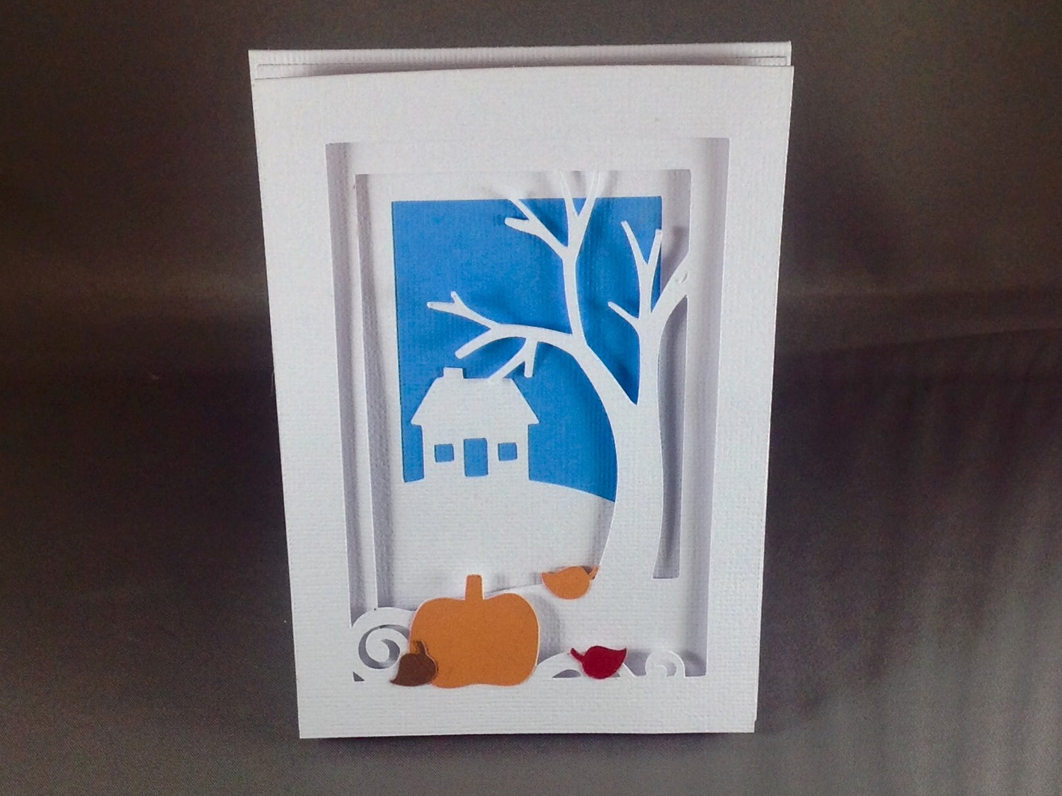 Fall Pumpkin Thanksgiving Pop Up 3D Greeting Card