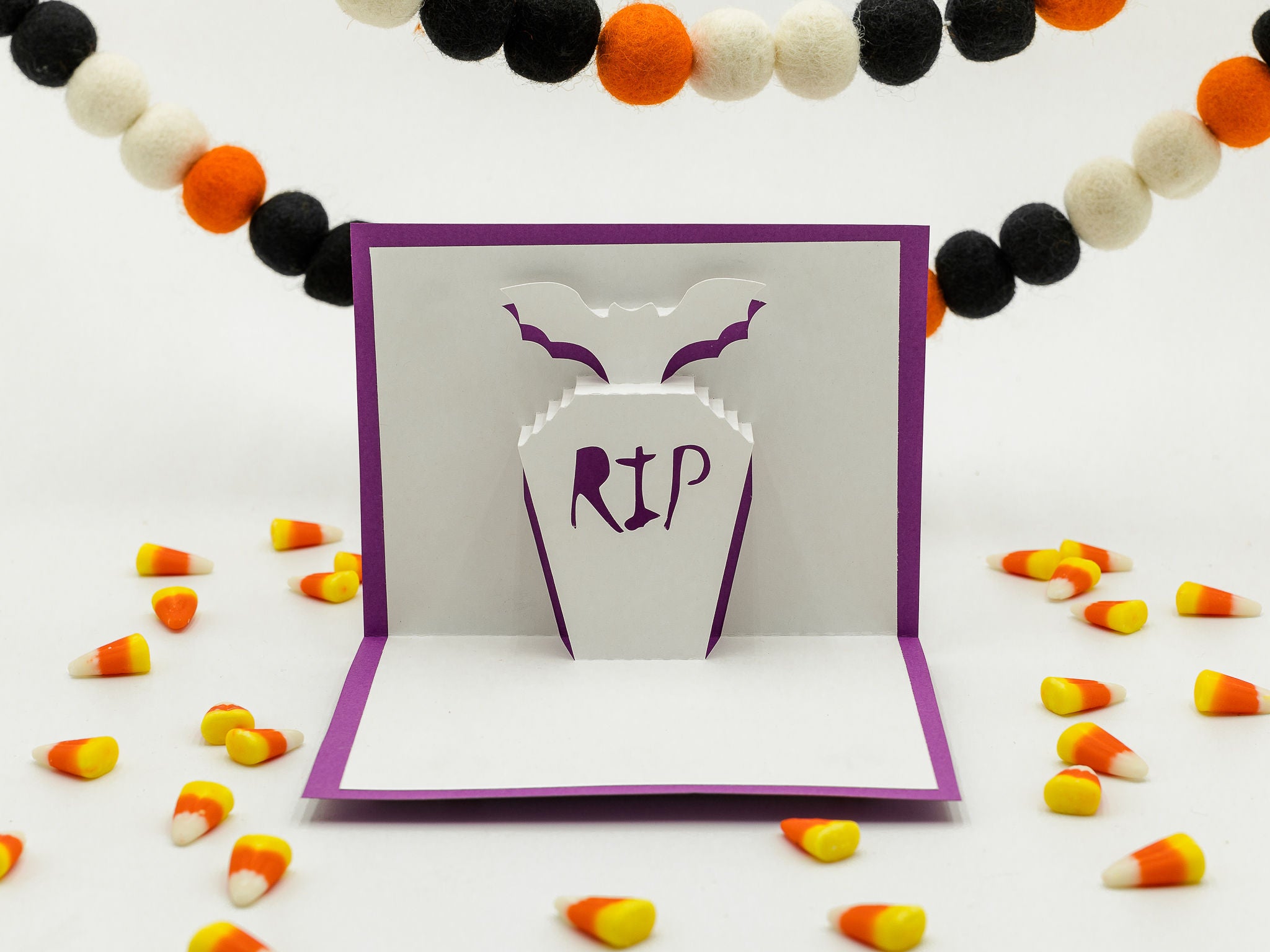 Bat Gravestone 3D Pop Up Card | Halloween Greeting Card | Spooky Season Handmade Gift | Unique Keepsake and Decor | Haunted Theme