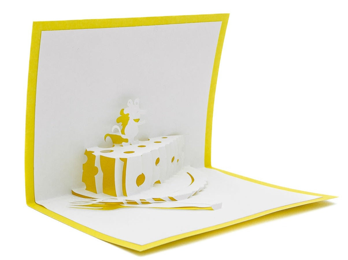 Cheese and Mouse Pop Up 3D Greeting Card