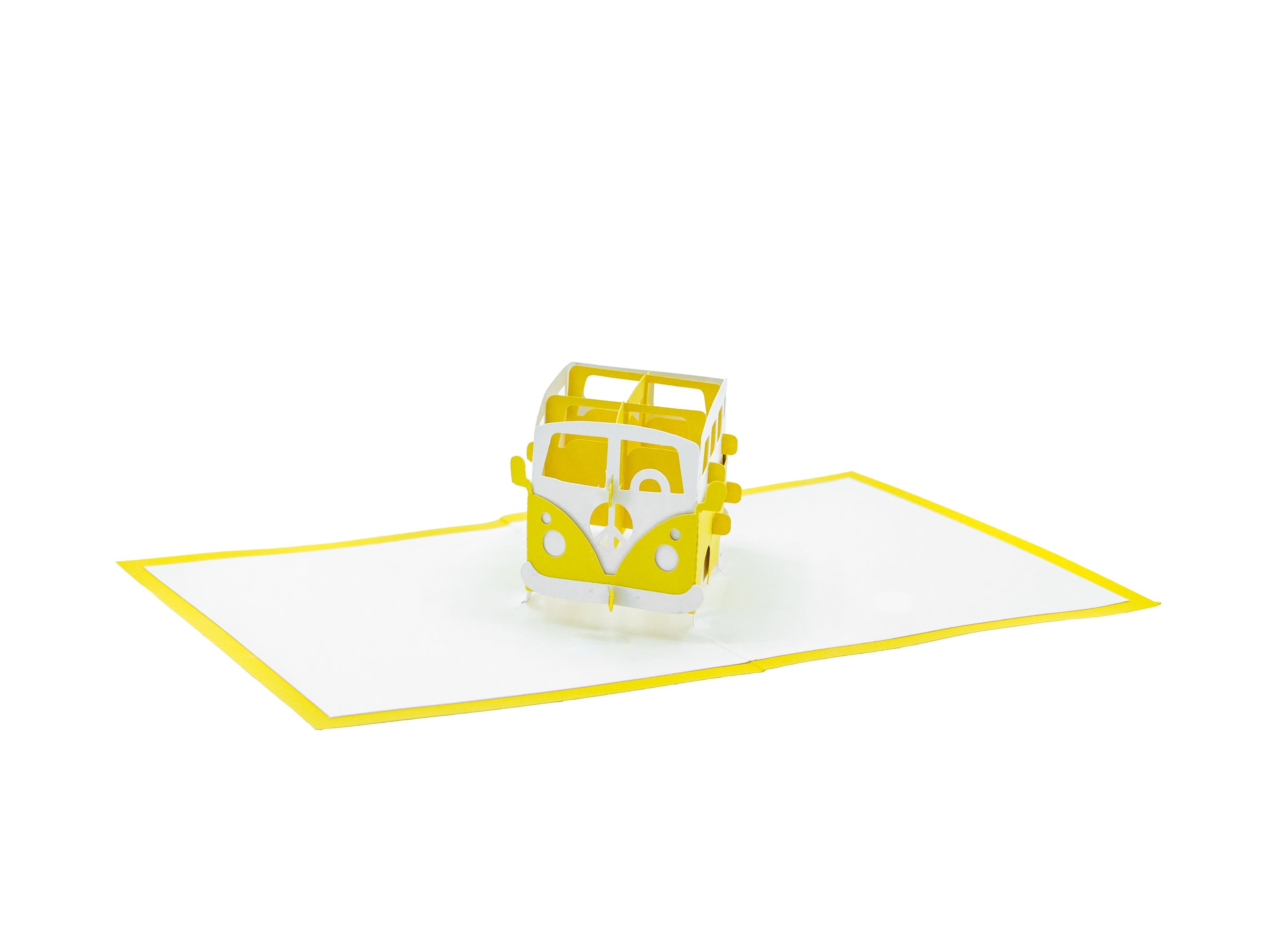 Groovy Peace Bus Pop Up 3D Greeting Card inspired by Volkswagen Bus VW