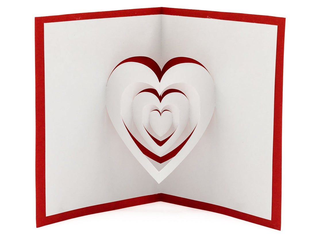 Heart Romantic 3D Pop Up Card: Exquisite Valentine&