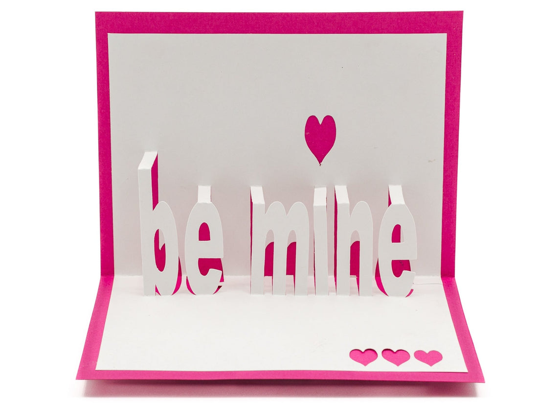 Be Mine 3D Pop Up Card | Valentines Day Handmade Gift | Unique Greeting Card | Sentimental Gift of Love | Cute Love Letter Keepsake