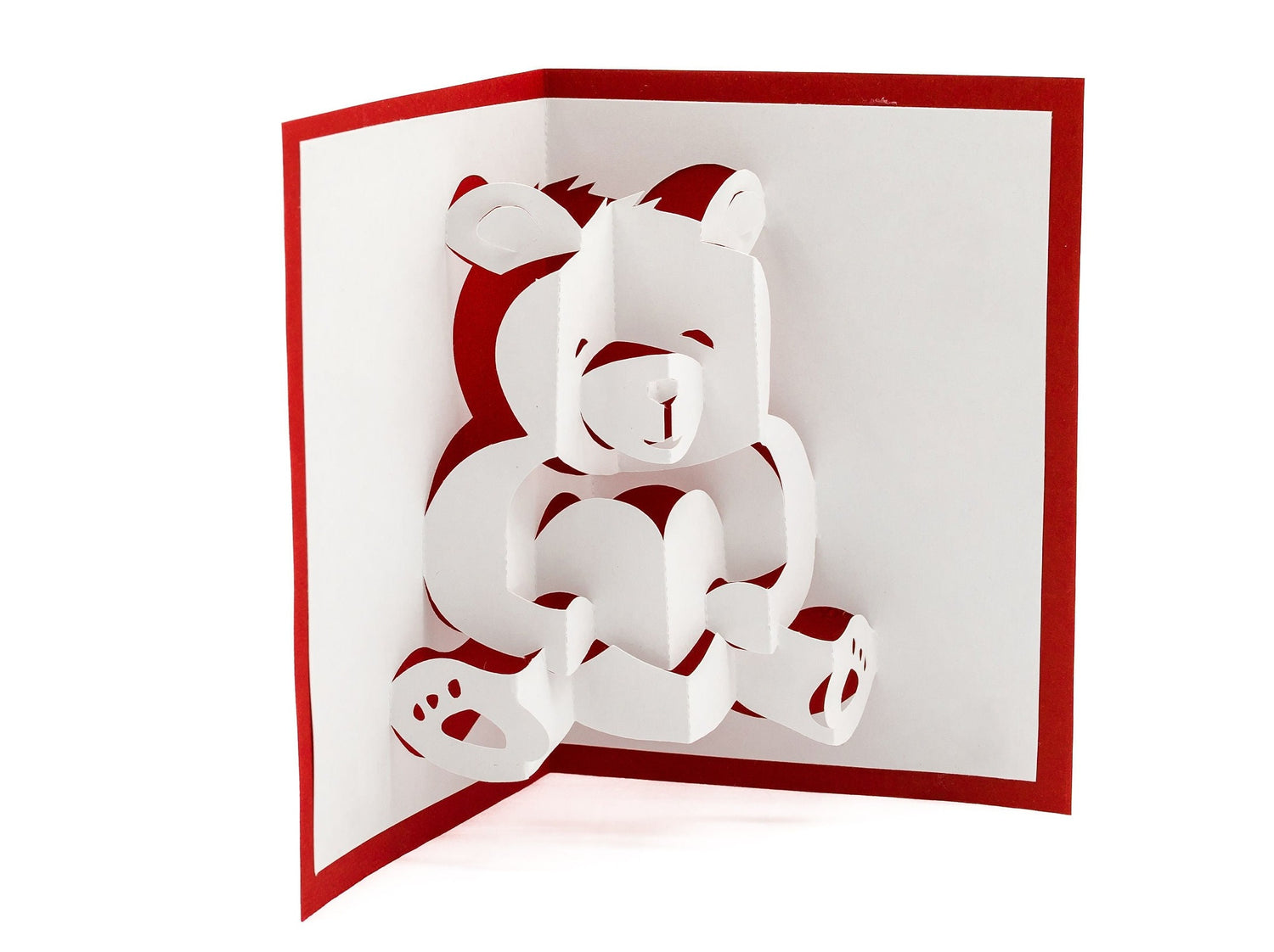 Teddy Bear 3D Pop Up Valentines Day Card | Bear Hug Card | Unique Handmade Gifts | Anniversary Card | Love Decor | Teddy Bear Heart Card