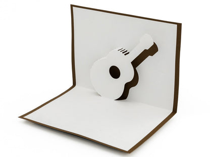 Acoustic Guitar Pop Up 3D Greeting Card
