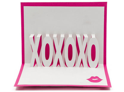 XOXO 3D Pop Up Valentines Day Card | Kisses and Hugs | Unique Handmade Gifts | Anniversary Card | Love Decor | Anniversary Keepsake