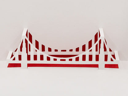 Golden Gate Bridge Pop Up 3D Greeting Card San Francisco Bay California