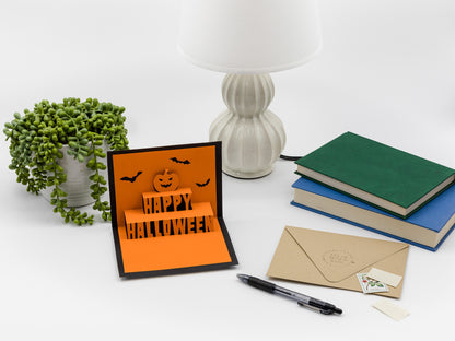 Happy Halloween Pop Up 3D Greeting Card Set 4 Cards