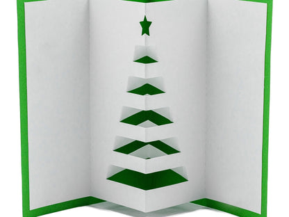 Christmas Tree Modern Pop Up 3D Greeting Card