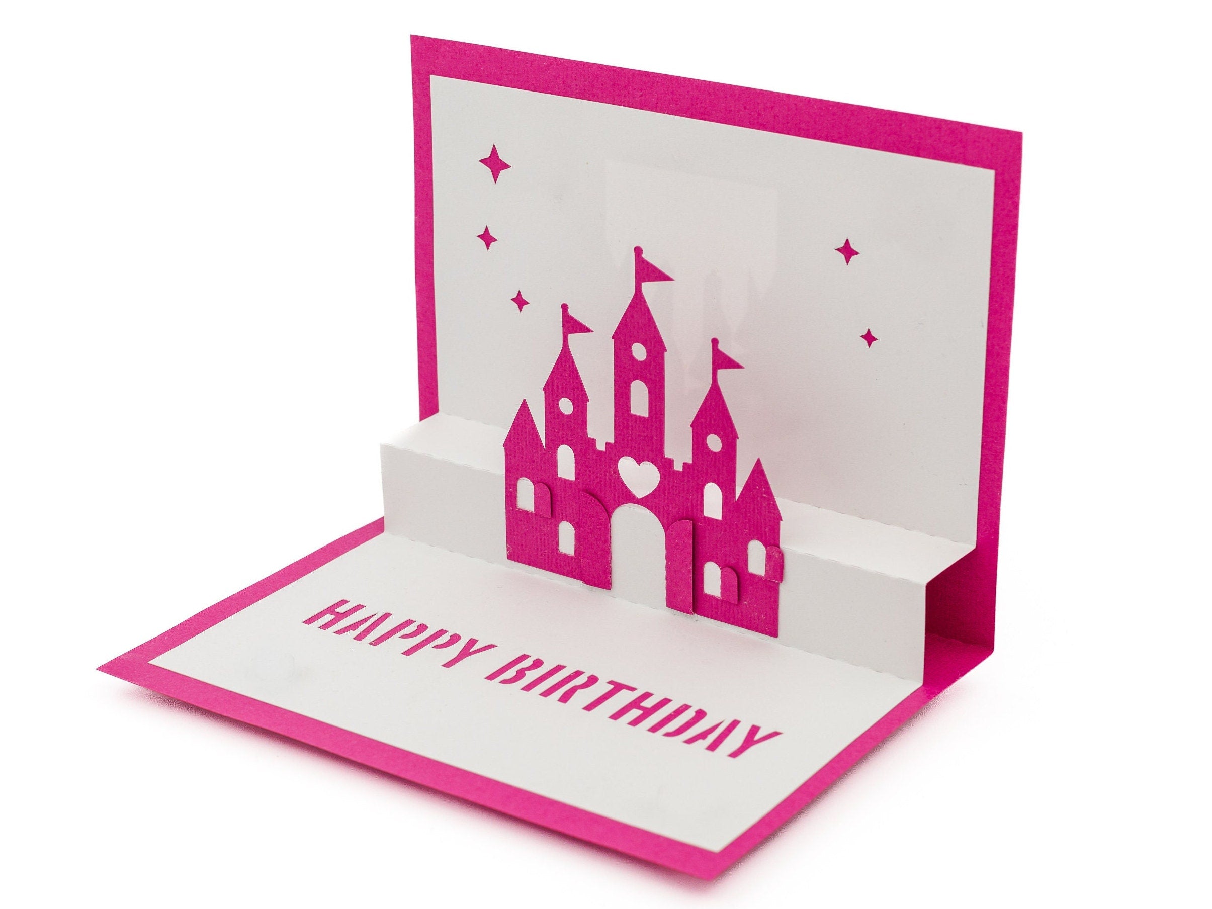 Fairytale Castle Birthday 3D Pop Up Card | Princess Design Greeting | Handmade Special Gift | Unique Whimsical Keepsake | Magical Gift