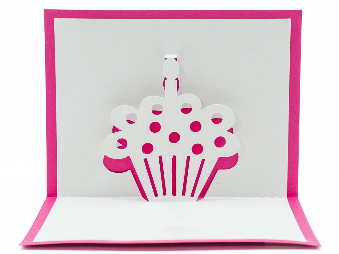 Cupcake 3D Pop Up Card | Sweet Dessert Custom Card | Birthday Celebration | Handmade Gift | Sweet Sixteen Greeting Card | Unique Keepsake