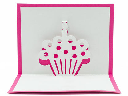 Birthday Cupcake Pop Up 3D Greeting Card