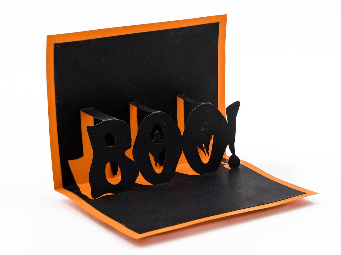 Boo Ghost Spooky 3D Pop Up Halloween Card - Trick or Treat Keepsake Greeting for Festive Celebrations