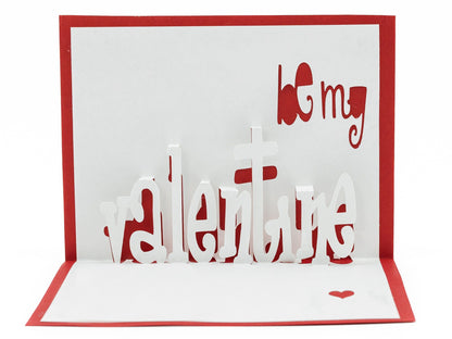 Be My Valentine Pop Up 3D Greeting Card