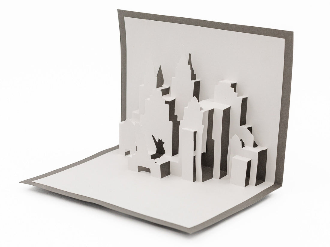 New York City Skyline Pop Up Greeting Card, 3D Cityscape Design, Statue of Liberty, Empire State, Unique Gift, City Travel Souvenir