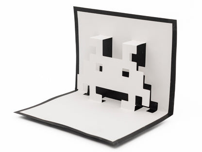 Space Invaders Retro Video Game Pop Up 3D Greeting Card