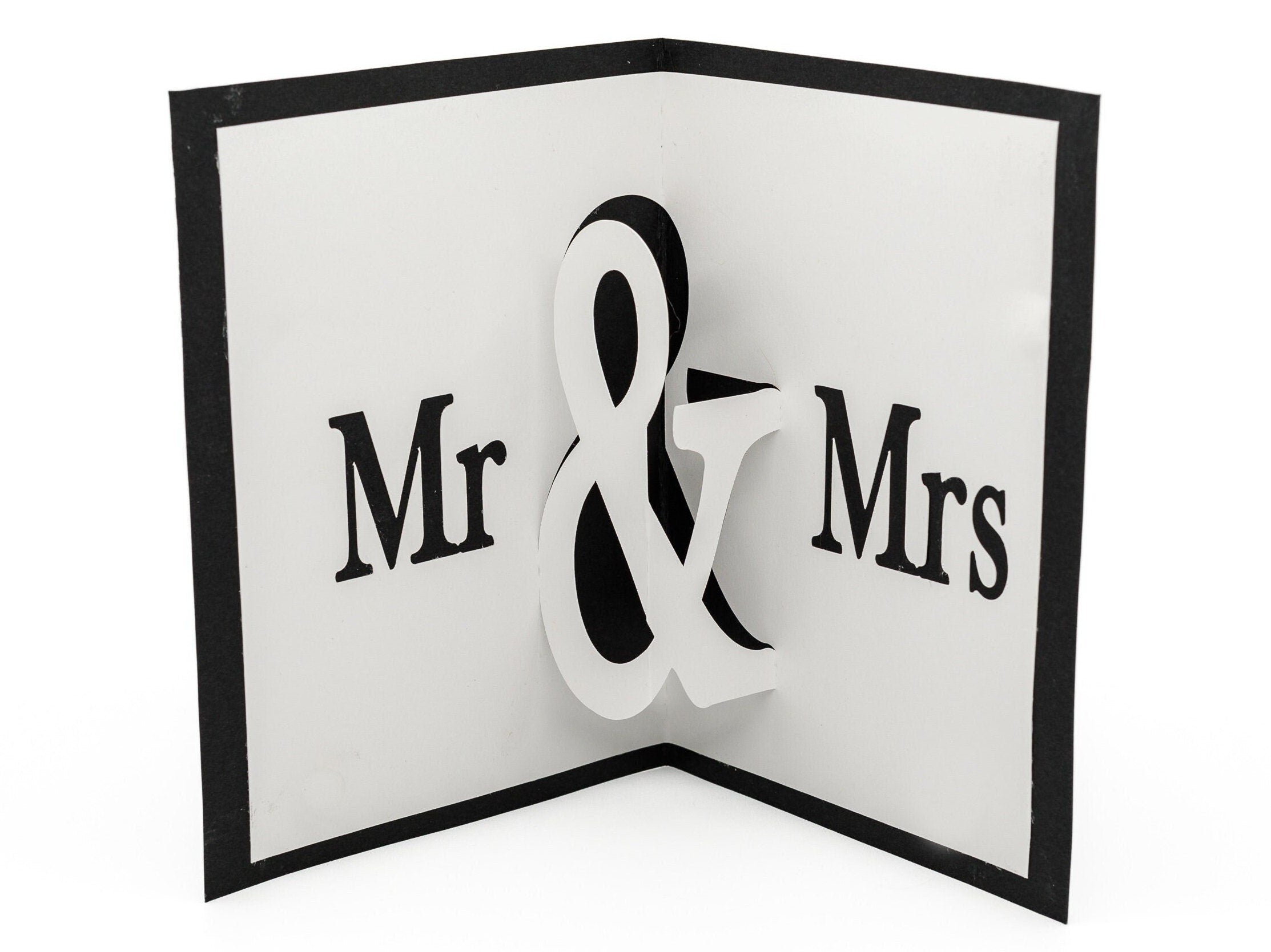 Mr and Mrs Wedding Pop Up 3D Greeting Card Engagement
