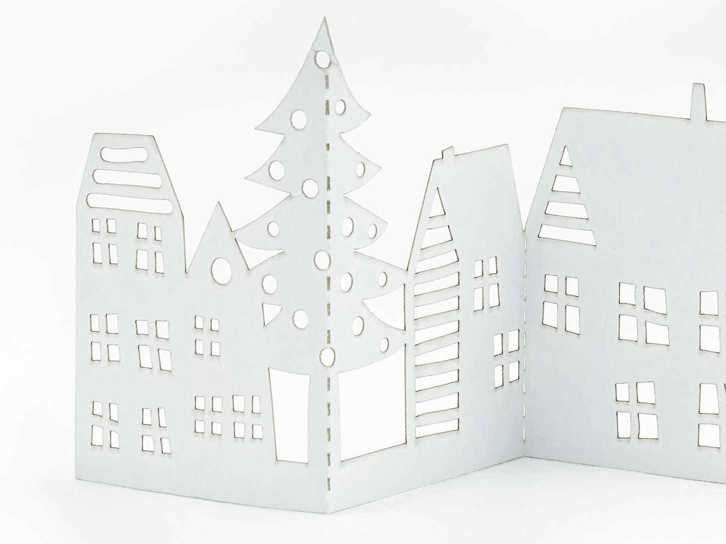 Mini Christmas Village Pop Up Card | 3D Winter Village Greeting | Tiny Festive Holiday Decor | Cozy Greeting Card | Unique Holiday Gift