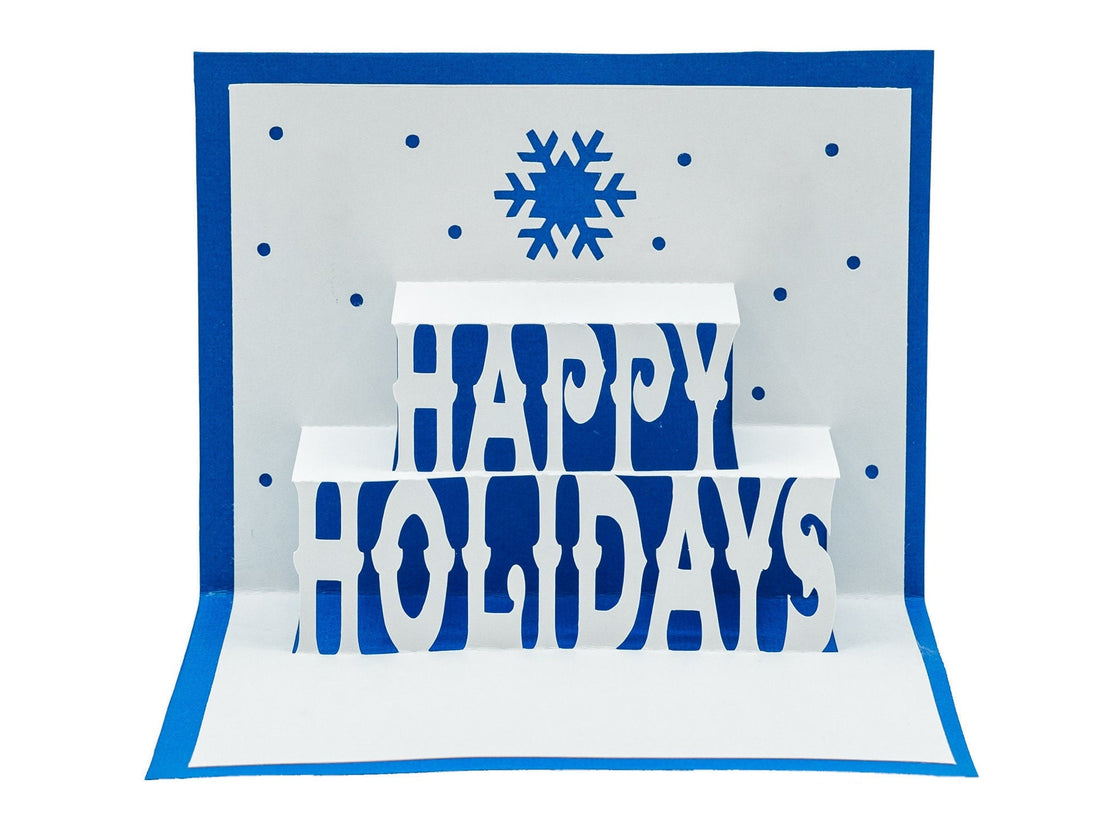 Happy Holidays Snowflake Pop Up 3D Greeting Card