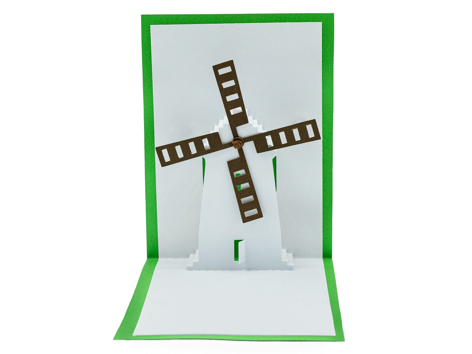 Windmill Moveable Pop Up 3D Greeting Card Traditional Netherlands Holland Dutch