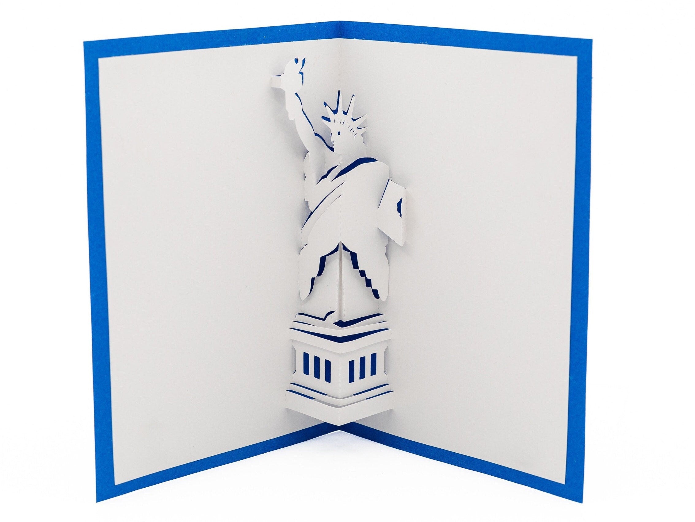 Statue of Liberty Pop Up 3D Greeting Card New York Ellis Island Independence Day
